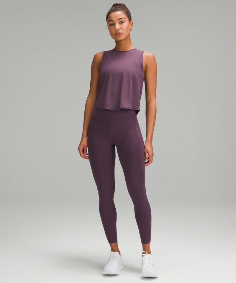 Lululemon Fast and Free High-Rise 25” Pockets Updated Tights Dam Lila Sverige | UCISLW129