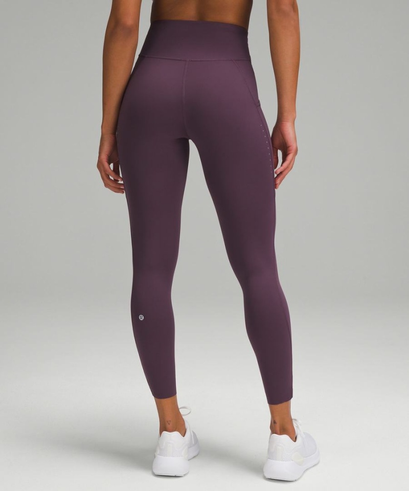 Lululemon Fast and Free High-Rise 25” Pockets Updated Tights Dam Lila Sverige | UCISLW129