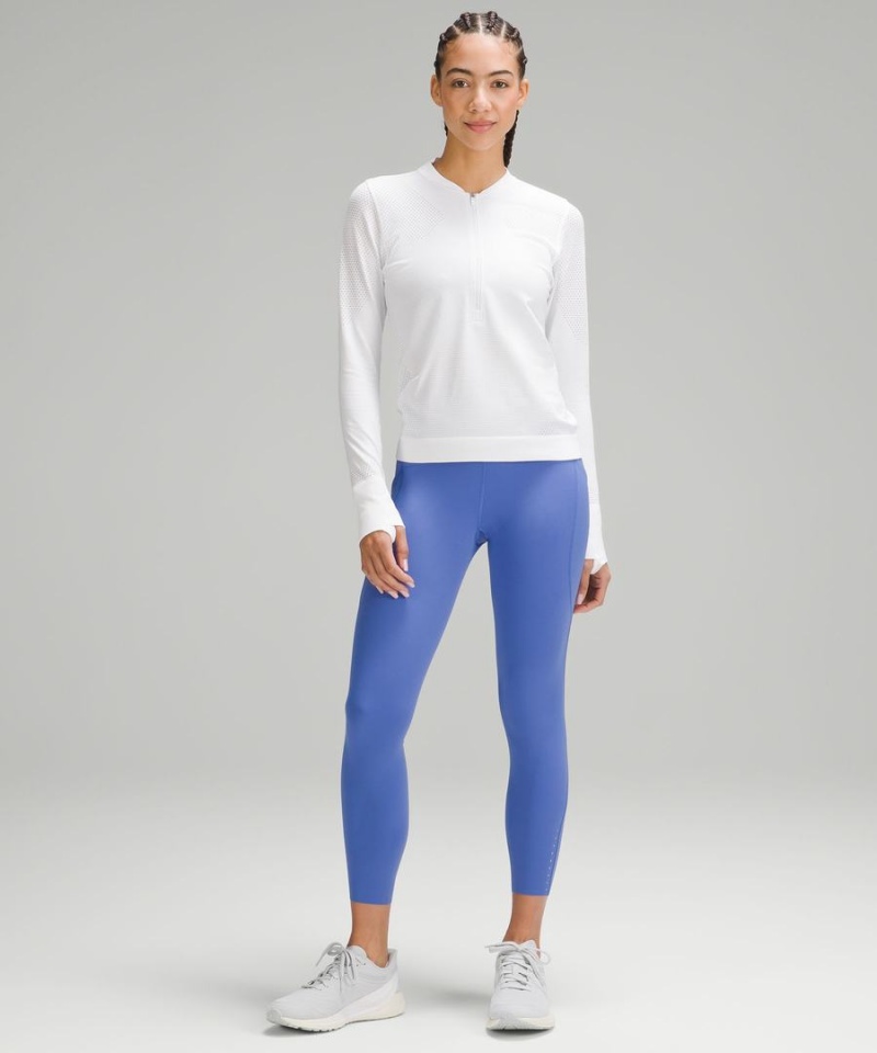 Lululemon Fast and Free High-Rise 25” Pockets Updated Tights Dam Indigo Sverige | LOHJPU214