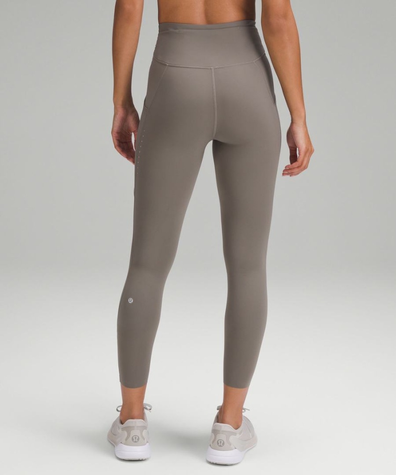 Lululemon Fast and Free High-Rise 25” Pockets Updated Tights Dam Mörkgrå Sverige | JRVQIX138