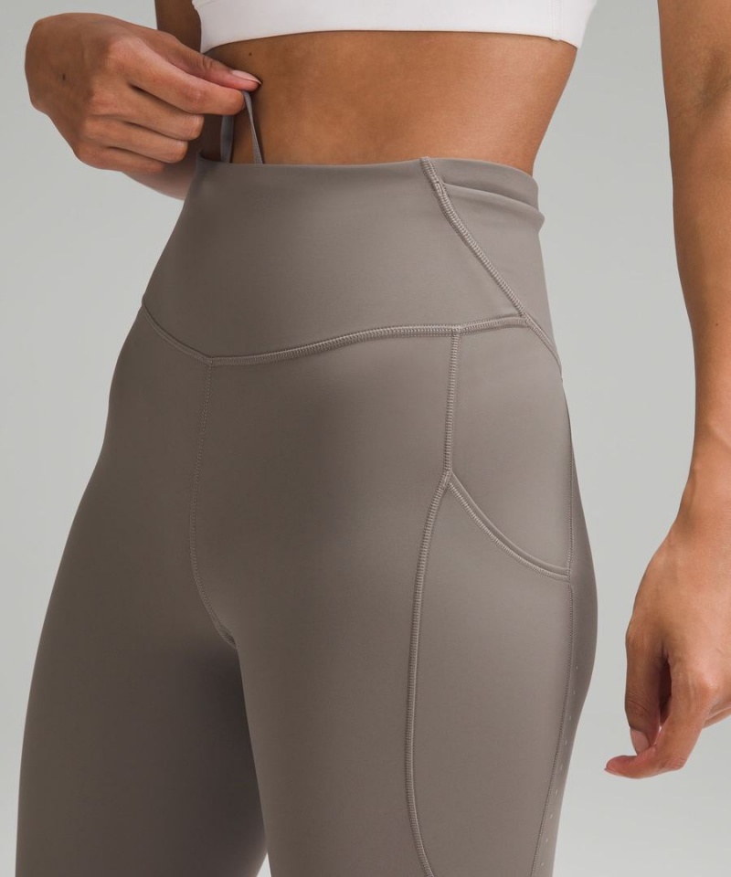 Lululemon Fast and Free High-Rise 25” Pockets Updated Tights Dam Mörkgrå Sverige | JRVQIX138