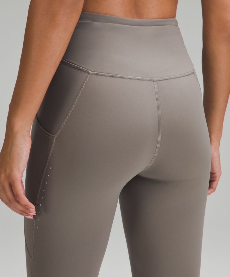 Lululemon Fast and Free High-Rise 25” Pockets Updated Tights Dam Mörkgrå Sverige | JRVQIX138