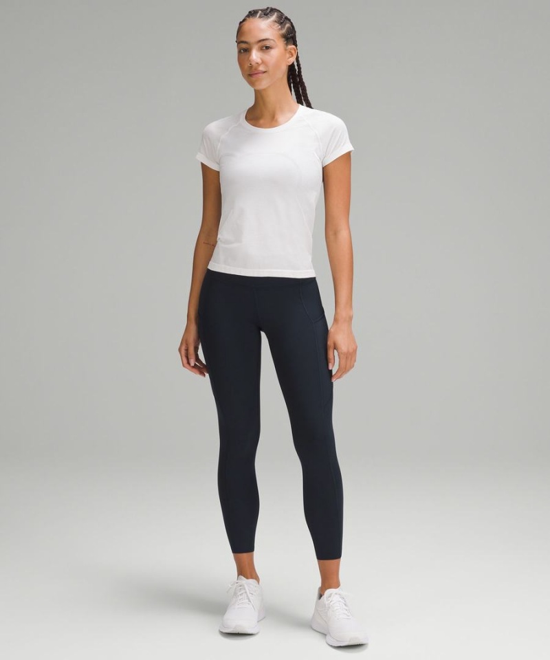 Lululemon Fast and Free High-Rise 25” Tights Dam Marinblå Sverige | BWIHOS678