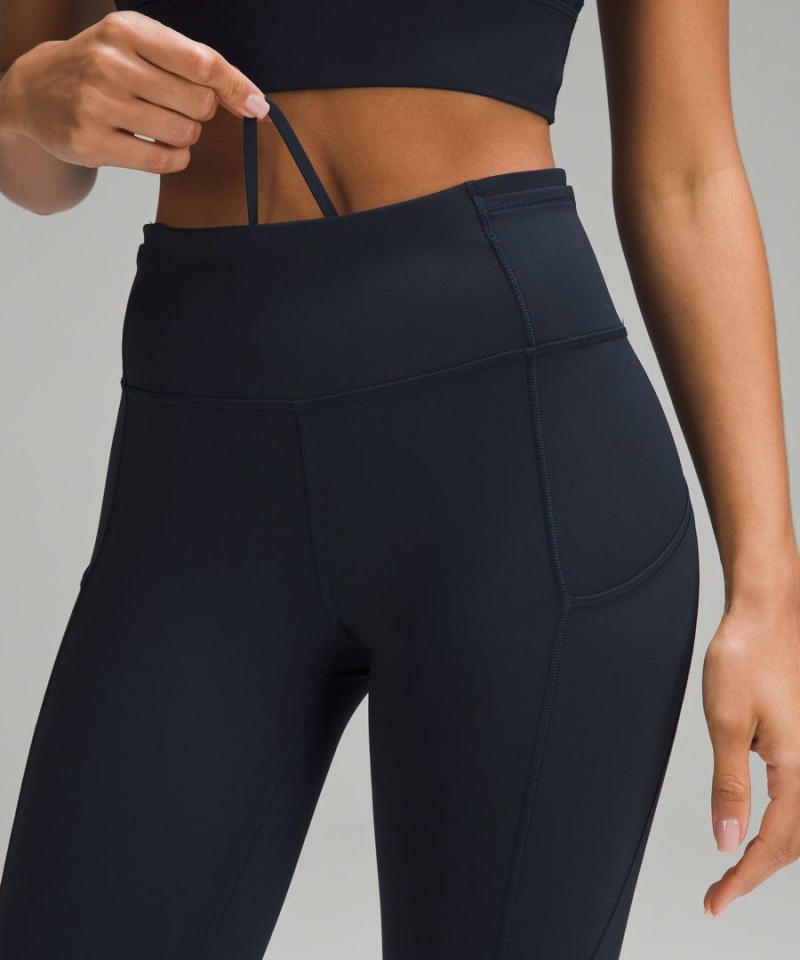 Lululemon Fast and Free High-Rise 25” Tights Dam Marinblå Sverige | BWIHOS678