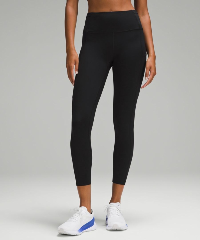Lululemon Fast and Free High-Rise 25” Tights Dam Svarta Sverige | XSYPGR854