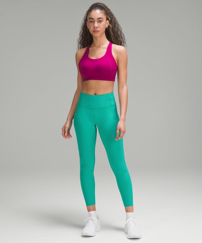 Lululemon Fast and Free High-Rise 25” Tights Dam Gröna Sverige | OCNHRS609