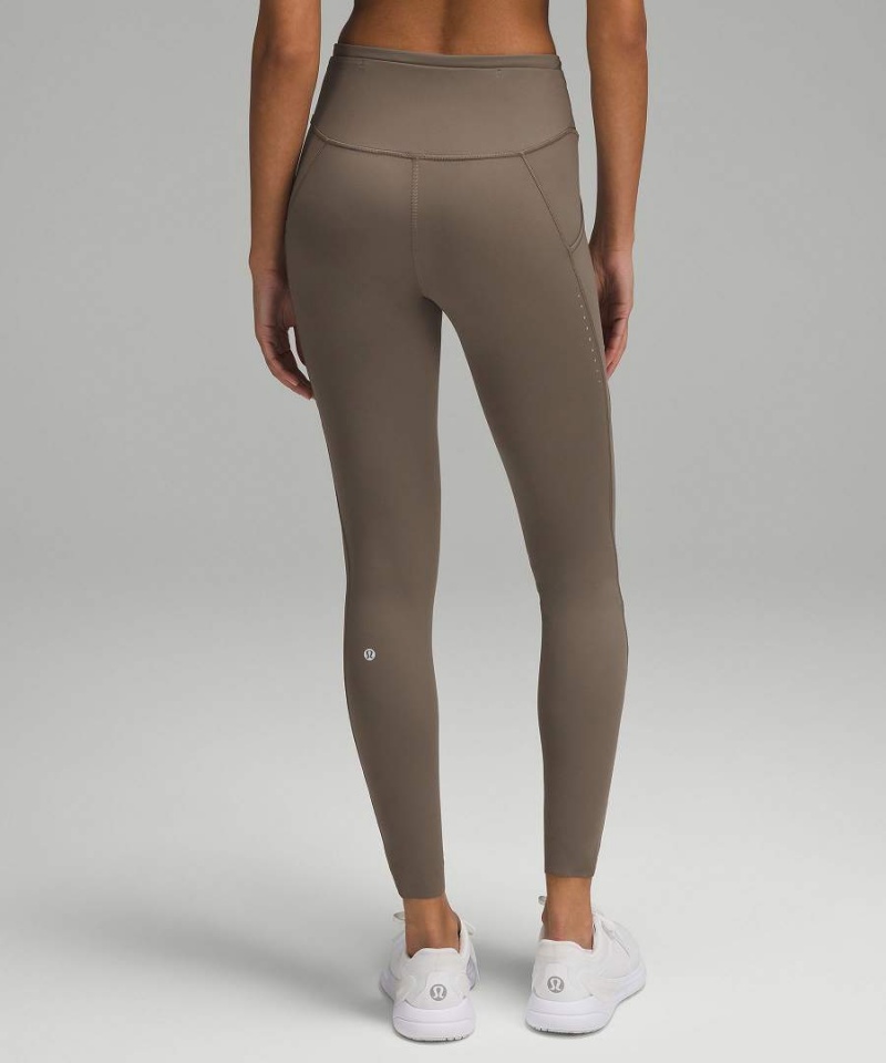 Lululemon Fast and Free High-Rise 28” Pockets Updated Tights Dam Grå Sverige | AISWLU651
