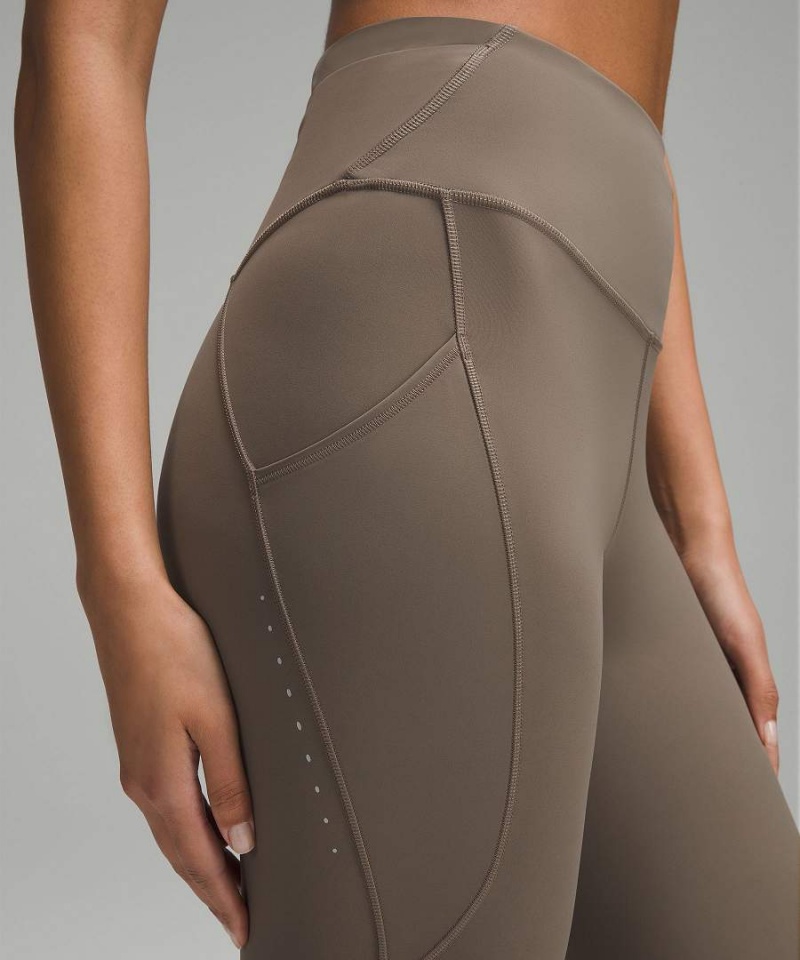 Lululemon Fast and Free High-Rise 28” Pockets Updated Tights Dam Grå Sverige | AISWLU651
