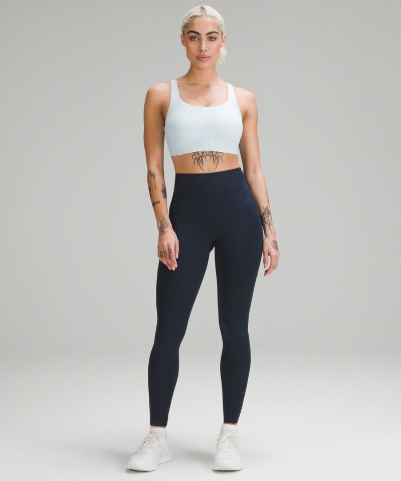 Lululemon Fast and Free High-Rise 28” Pockets Updated Tights Dam Marinblå Sverige | SJLZTV314