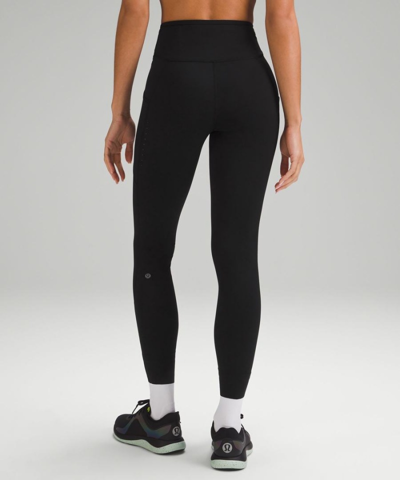 Lululemon Fast and Free High-Rise 28” Pockets Updated Tights Dam Svarta Sverige | AJLGWI204