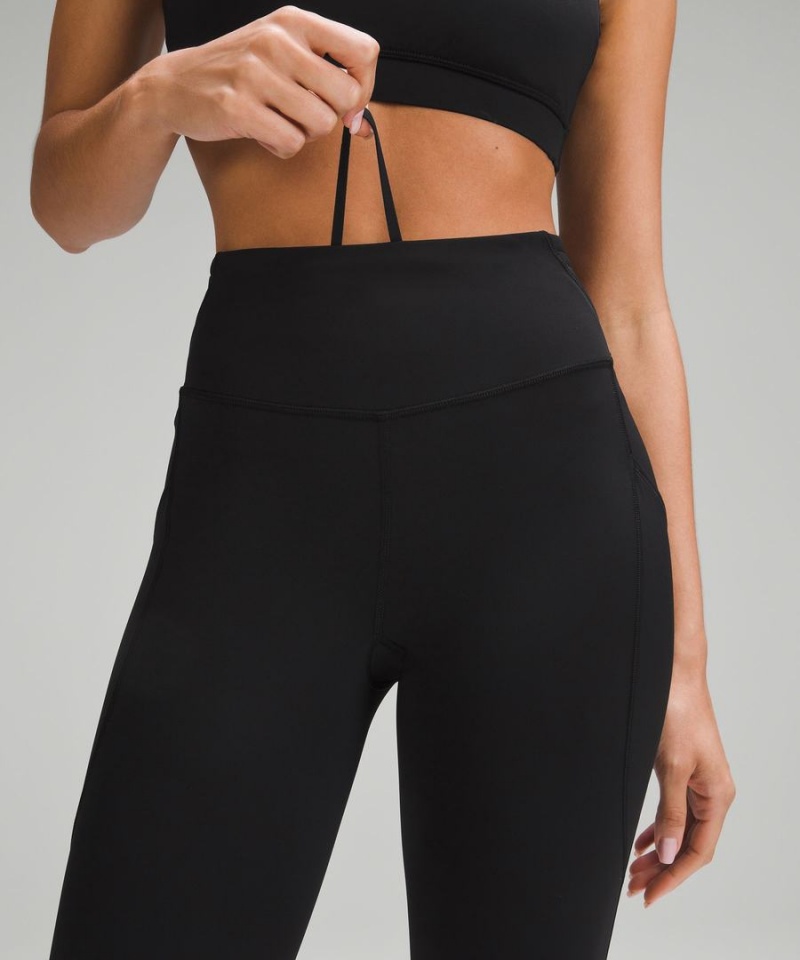 Lululemon Fast and Free High-Rise 28” Pockets Updated Tights Dam Svarta Sverige | AJLGWI204