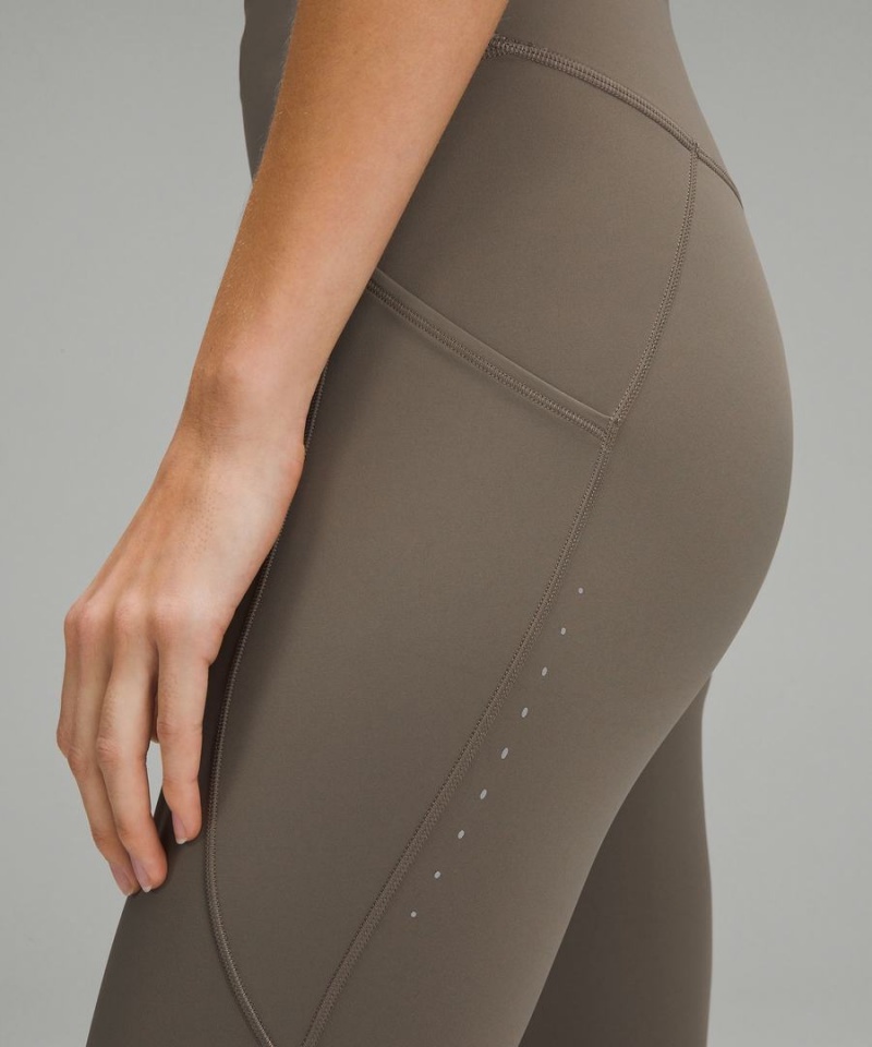 Lululemon Fast and Free High-Rise Crop with Pockets 19 Tights Dam Grå Sverige | KFIOEZ241