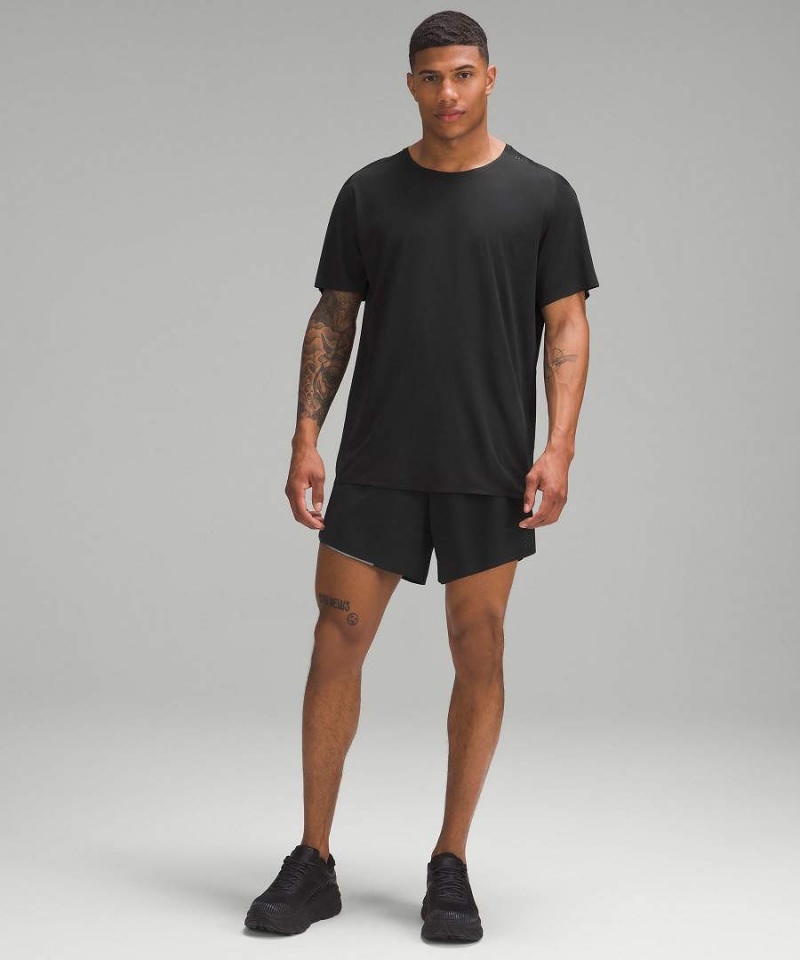 Lululemon Fast and Free Korta-Sleeve T-shirt Herr Svarta Sverige | JEFLBD837