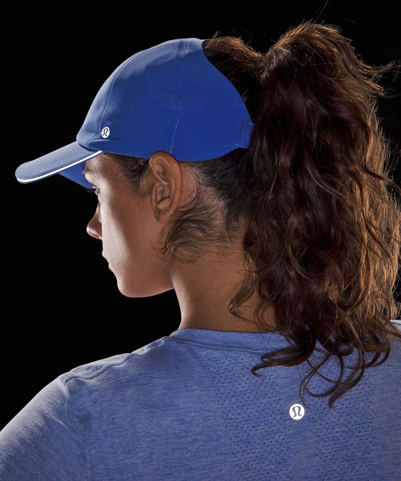 Lululemon Fast and Free Ponytail Löpar Hatt Dam Indigo Sverige | PTQZLF097