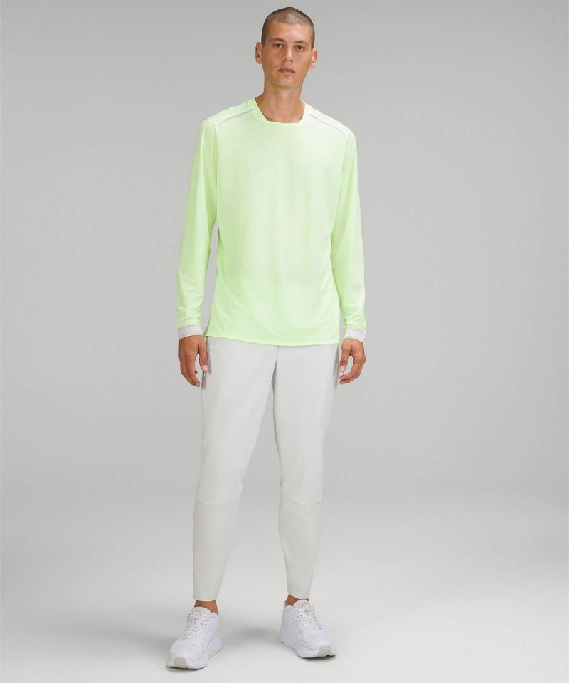 Lululemon Fast and Free Reflective Långärmad Tröja Herr Gröna Sverige | PDNAXE732