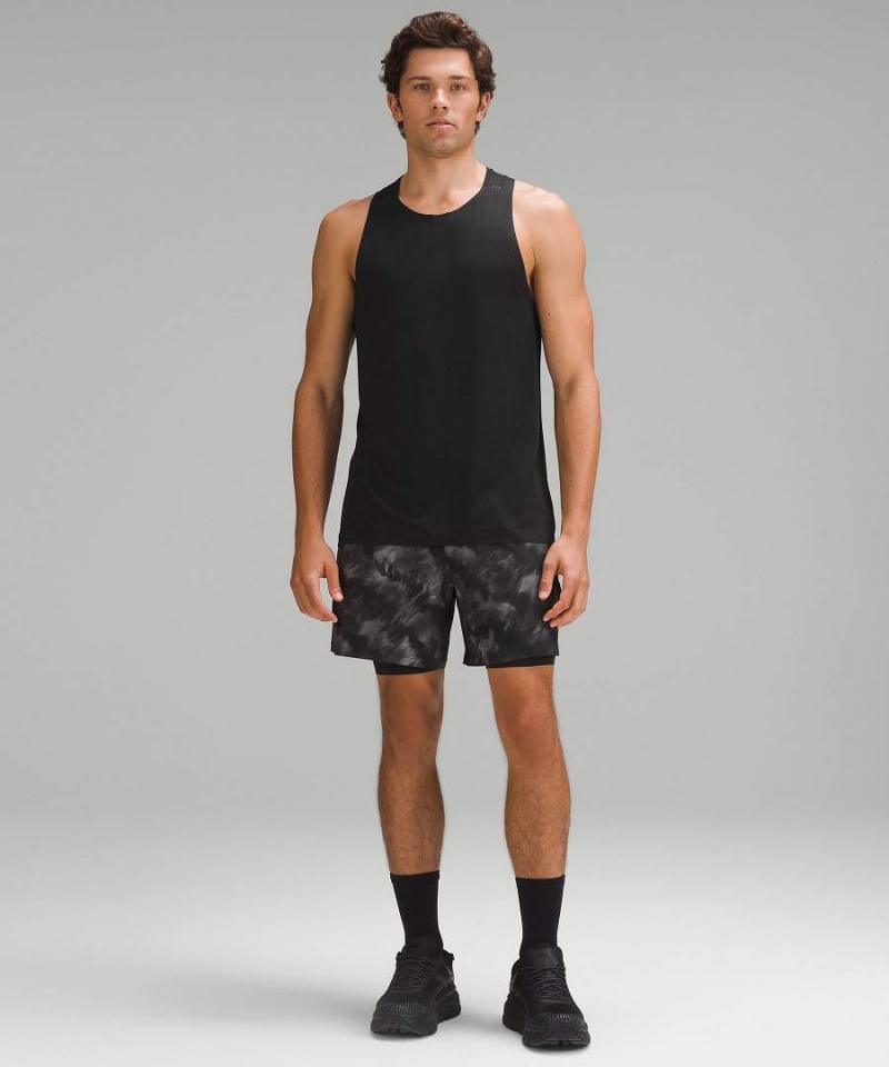 Lululemon Fast and Free Singlet Breathe Linne Herr Svarta Sverige | XPLQMR739