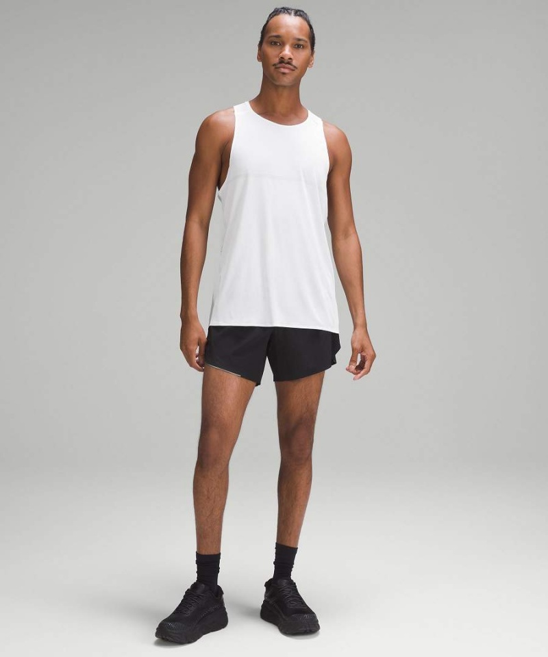 Lululemon Fast and Free Singlet Breathe Linne Herr Vita Sverige | FDZEVK835