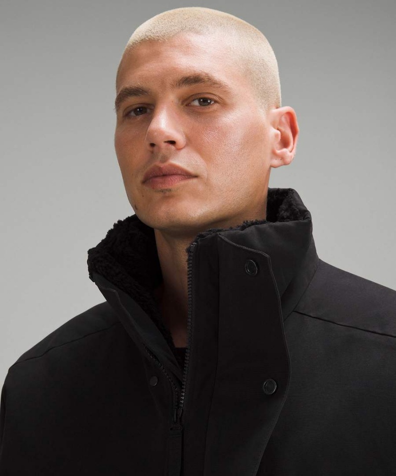 Lululemon Fleece-Fodrade Insulated Rockar Herr Svarta Sverige | OTUAYR695