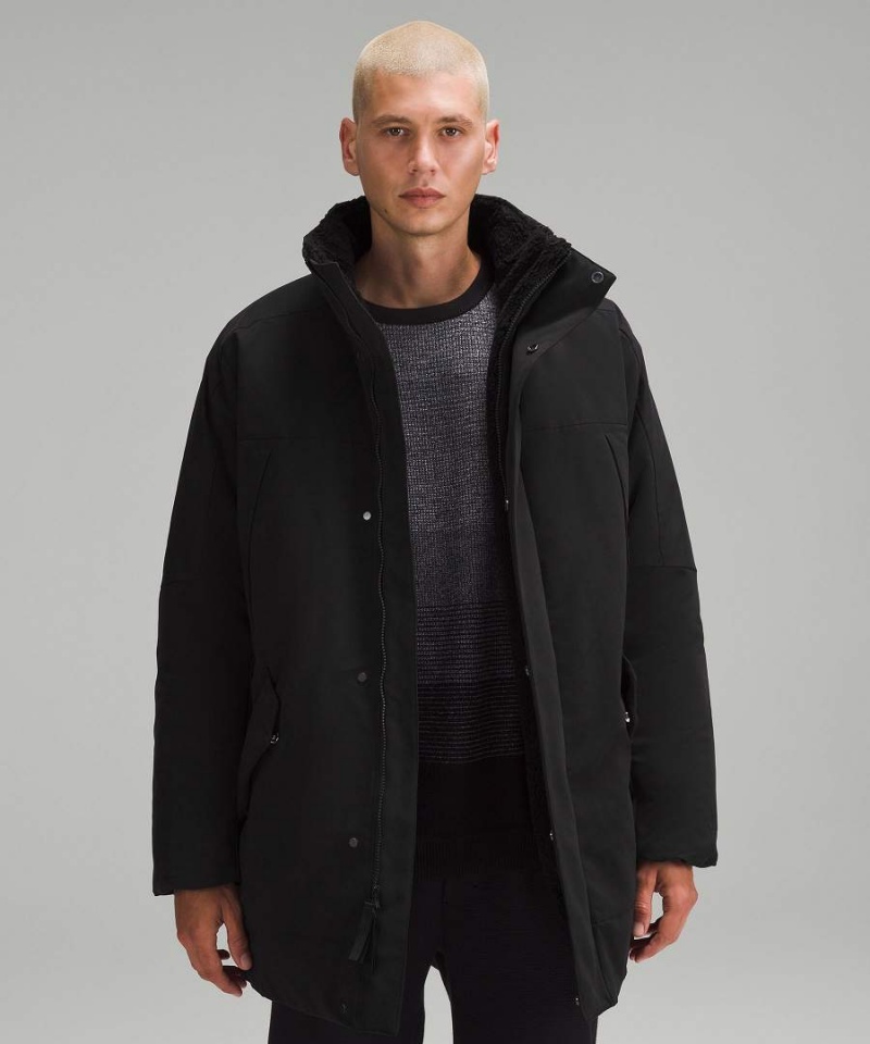 Lululemon Fleece-Fodrade Insulated Rockar Herr Svarta Sverige | OTUAYR695