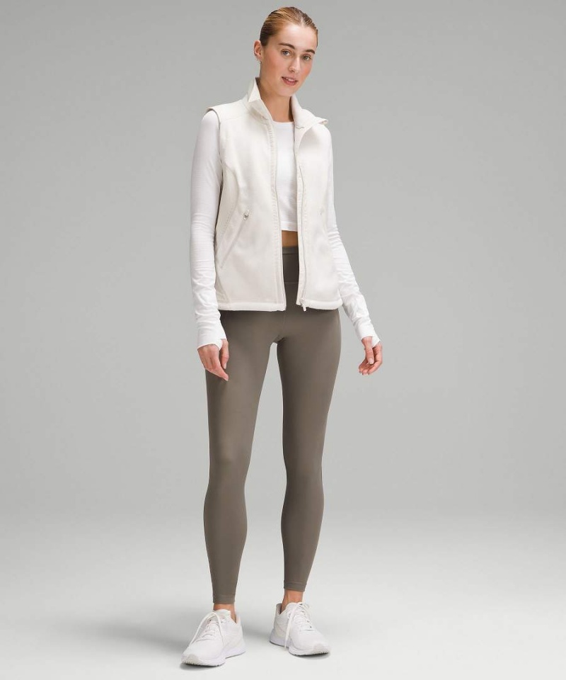 Lululemon Fleece-Fodrade Löpar Väst Dam Vita Sverige | EMPCVH520
