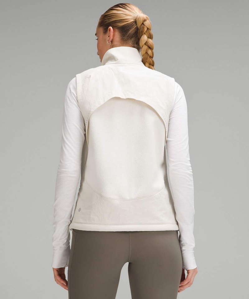 Lululemon Fleece-Fodrade Löpar Väst Dam Vita Sverige | EMPCVH520