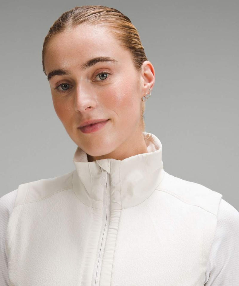 Lululemon Fleece-Fodrade Löpar Väst Dam Vita Sverige | EMPCVH520