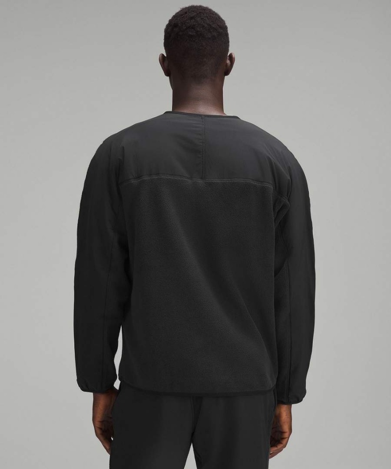 Lululemon Fleece Snap-Front Cardigan Tröjor Herr Svarta Sverige | HWQPMC695