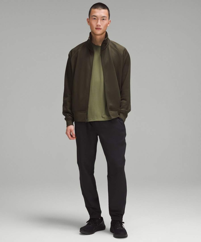 Lululemon Fleece Tränings Athletic Jackets Herr Mörkolivgröna Sverige | TRVFOP246