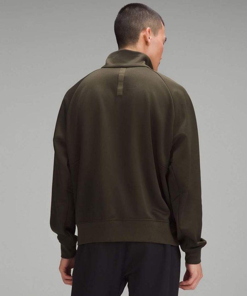 Lululemon Fleece Tränings Athletic Jackets Herr Mörkolivgröna Sverige | TRVFOP246