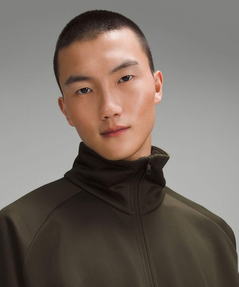 Lululemon Fleece Tränings Athletic Jackets Herr Mörkolivgröna Sverige | TRVFOP246