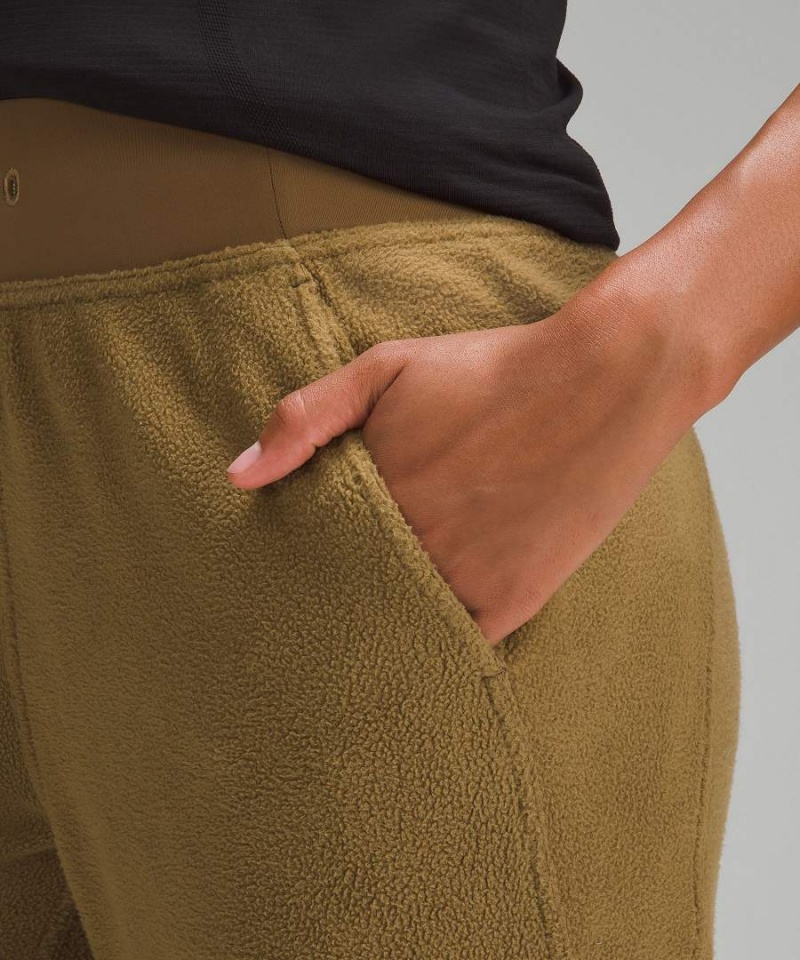 Lululemon Fleece + Ripstop Cargo High-Rise Full Length Vandring Joggingbyxor Dam Khaki Sverige | MLKTWA843