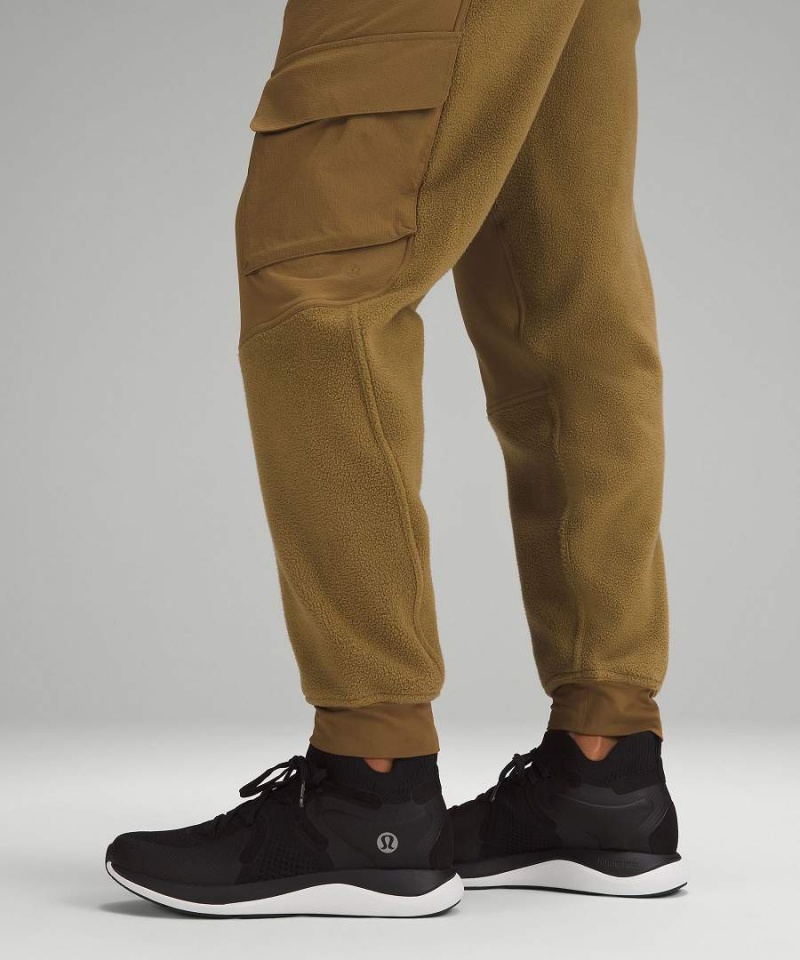Lululemon Fleece + Ripstop Cargo High-Rise Full Length Vandring Joggingbyxor Dam Khaki Sverige | MLKTWA843