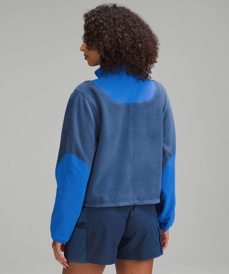 Lululemon Fleece + Ripstop Vandring Pullover Dam Blå Blå Sverige | OCAYLV312
