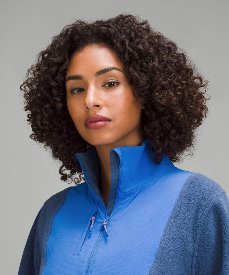Lululemon Fleece + Ripstop Vandring Pullover Dam Blå Blå Sverige | OCAYLV312