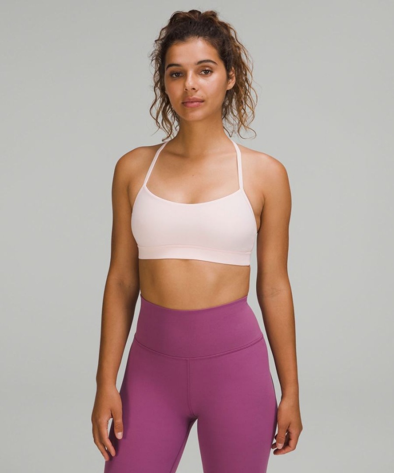 Lululemon Flow Y Bra Nulu Light Support, A–C Cups Sport BH Dam Ljusröda Sverige | COMWKQ917