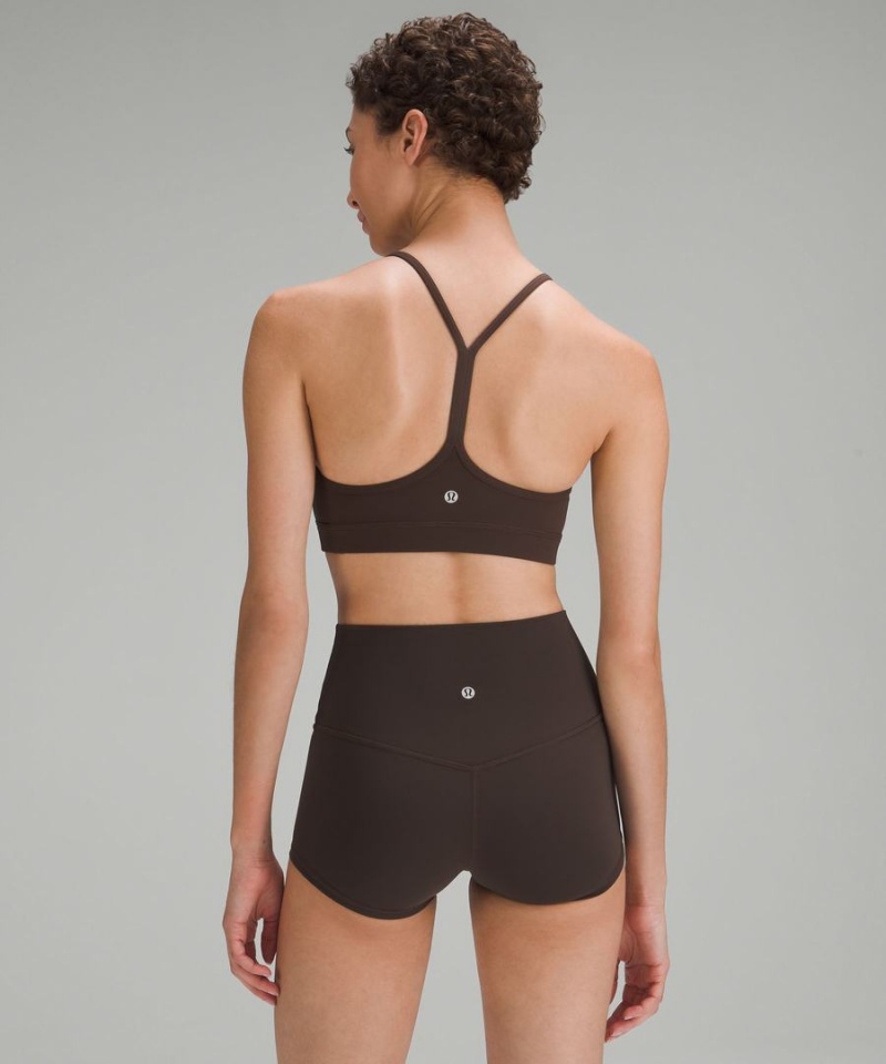 Lululemon Flow Y Bra Nulu Light Support, A–C Cups Sport BH Dam Choklad Sverige | UHEOTX069
