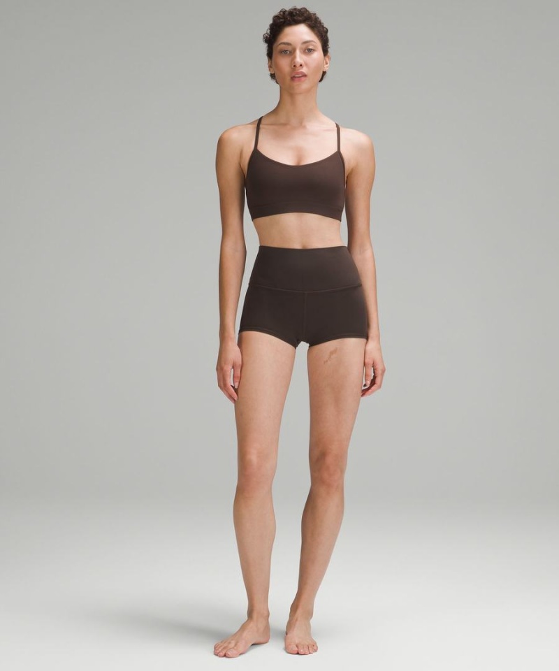 Lululemon Flow Y Bra Nulu Light Support, A–C Cups Sport BH Dam Choklad Sverige | UHEOTX069