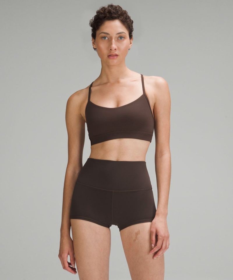 Lululemon Flow Y Bra Nulu Light Support, A–C Cups Sport BH Dam Choklad Sverige | UHEOTX069
