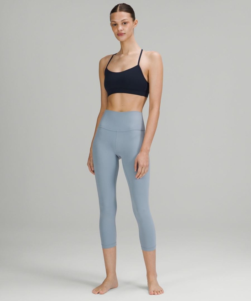 Lululemon Flow Y Bra Nulu Light Support, A–C Cups Sport BH Dam Marinblå Sverige | UAPOCD260