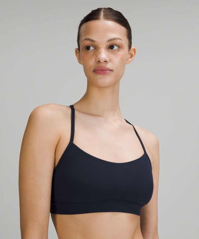 Lululemon Flow Y Bra Nulu Light Support, A–C Cups Sport BH Dam Marinblå Sverige | UAPOCD260