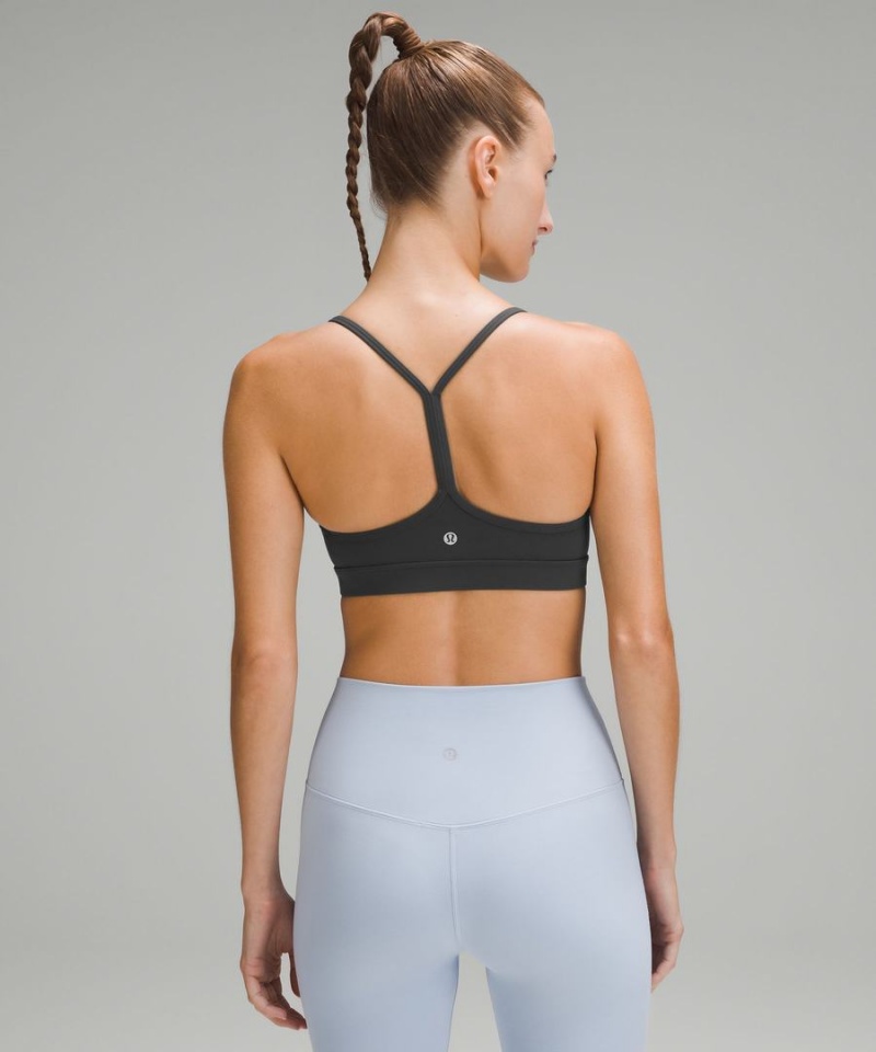 Lululemon Flow Y Bra Nulu Light Support, A–C Cups Sport BH Dam Mörkgrå Sverige | JZRWCU279