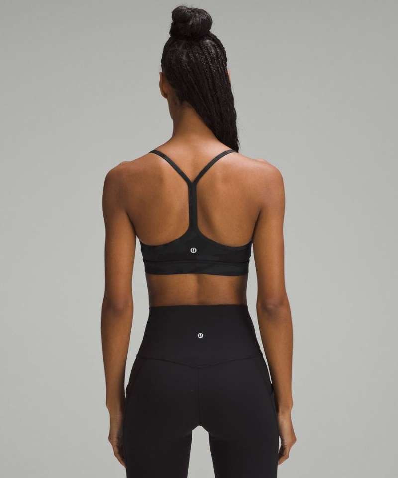 Lululemon Flow Y Bra Nulu Light Support, A–C Cups Sport BH Dam Camo Svarta Olika Färger Sverige | CEWSTF342