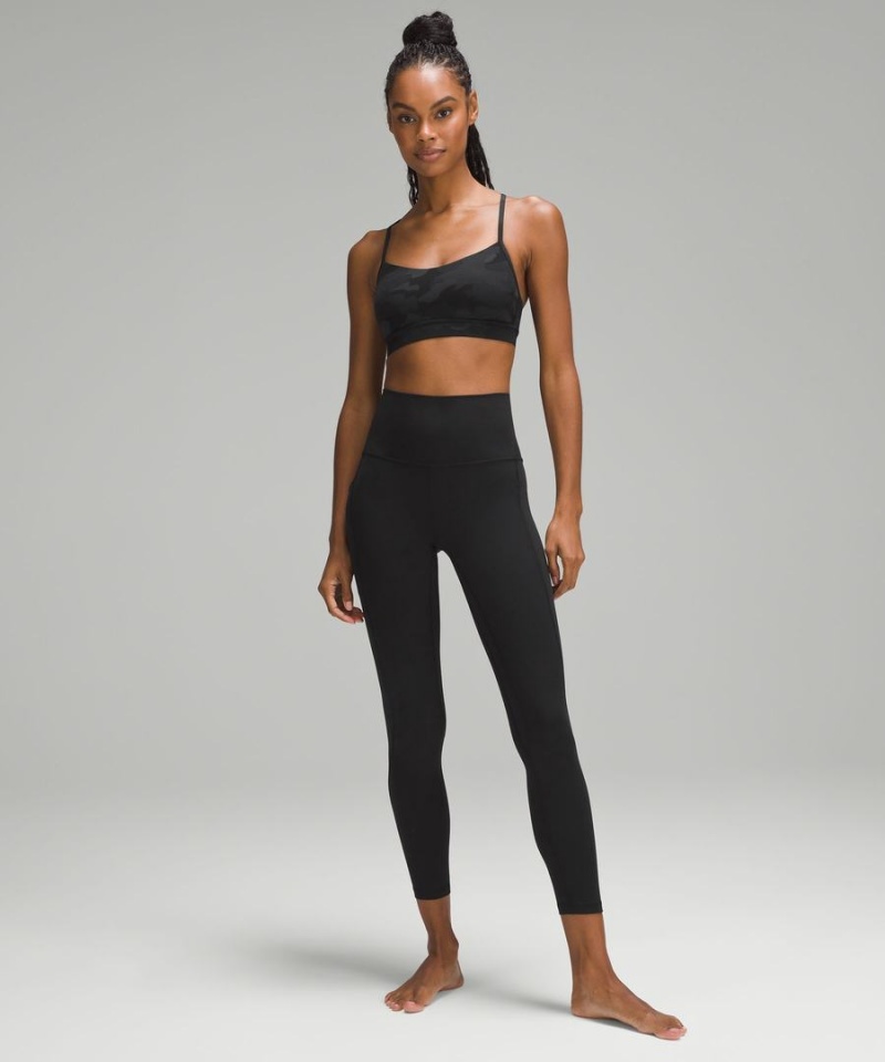 Lululemon Flow Y Bra Nulu Light Support, A–C Cups Sport BH Dam Camo Svarta Olika Färger Sverige | CEWSTF342