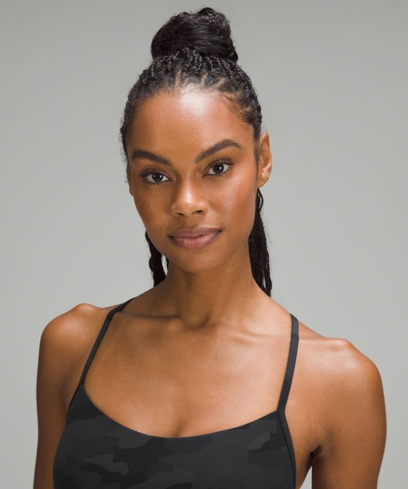 Lululemon Flow Y Bra Nulu Light Support, A–C Cups Sport BH Dam Camo Svarta Olika Färger Sverige | CEWSTF342