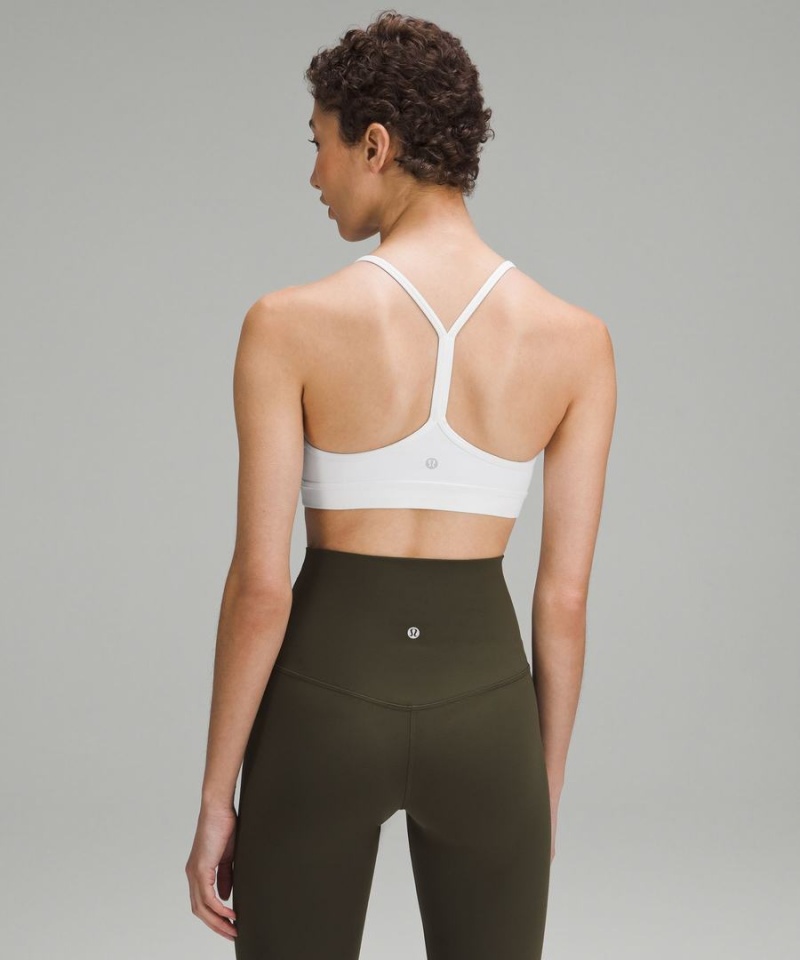Lululemon Flow Y Bra Nulu Light Support, A–C Cups Sport BH Dam Vita Sverige | WTEDAV816