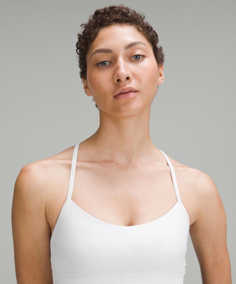 Lululemon Flow Y Bra Nulu Light Support, A–C Cups Sport BH Dam Vita Sverige | WTEDAV816