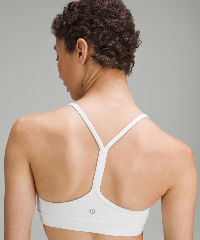 Lululemon Flow Y Bra Nulu Light Support, A–C Cups Sport BH Dam Vita Sverige | WTEDAV816