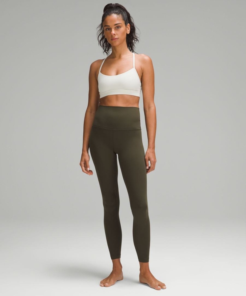 Lululemon Flow Y Bra Nulu Light Support, A–C Cups Sport BH Dam Beige Sverige | ZJOVUQ612