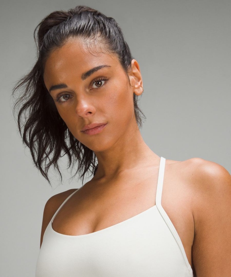 Lululemon Flow Y Bra Nulu Light Support, A–C Cups Sport BH Dam Beige Sverige | ZJOVUQ612