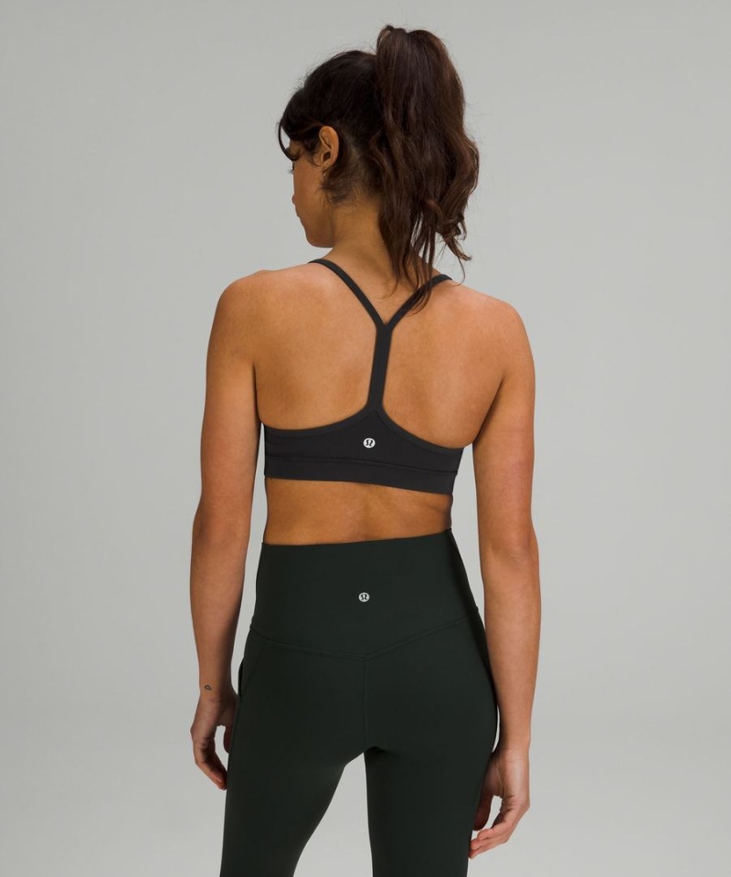 Lululemon Flow Y Bra Nulu Light Support, A–C Cups Sport BH Dam Svarta Sverige | UMLEIY849
